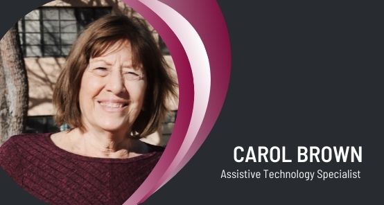 Carol Brown picture with Accessibility Specialist title