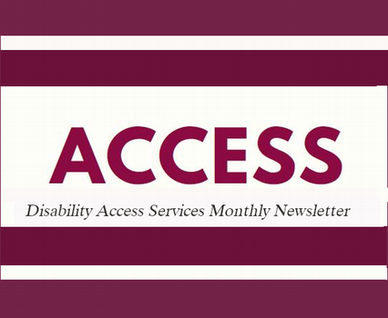Cover of Access Disability Access Services Monthly Newsletter